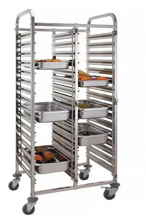 Wózek trasnportowy na pojemniki GN1/1, 30 poziomowy, składany, Hendi 810576