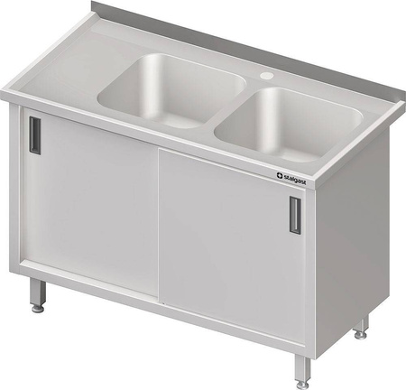 Stół ze zlewem 2-kom.(P),drzwi suwane 1900x600x850 mm