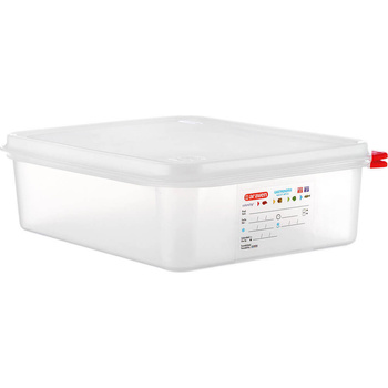 Pojemnik GN 1/2 100 HACCP z pokrywą, polipropylen półprzezroczysty  Stalgast  162105