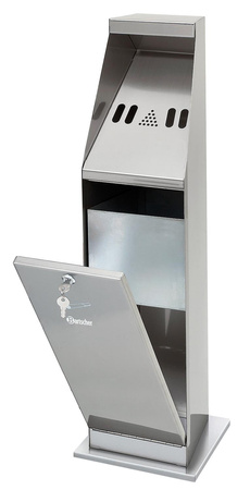 Popielniczka stojąca, srebrna