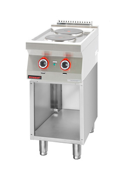 Kuchnia elektryczna 700.KE-2.S 2 płyty okrągłe na podstawie szafkowej otwartej | LINIA 700