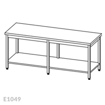 Stół roboczy centralny z półką Egaz E1049 2500x800 mm