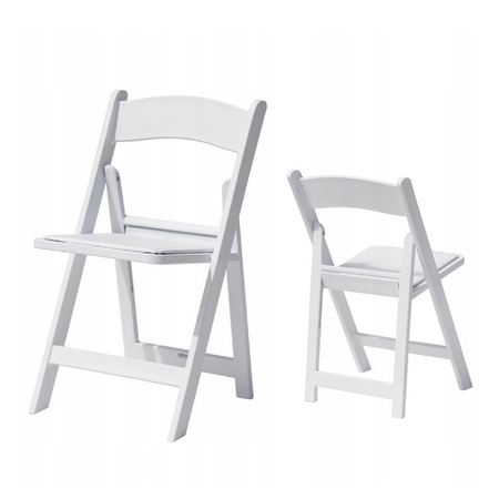 Krzesło weselne Classic amerykańskie składane– kolor biały