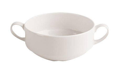 Bulionówka z uszkami 285 ml biała