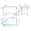 Stół nierdzewny z otworem na odpadki KST-143 1100x700 mm