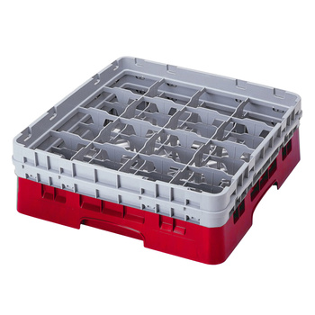 Kosz na szkło - szklanki max. śr.10.9 cm, wys. 9 cm czerwony