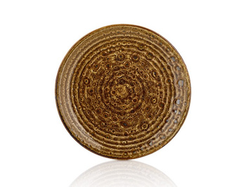 COWRY YELLOW TALERZ PŁASKI ŚR. 270 MM