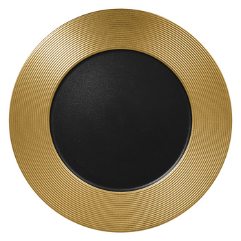 Metalfusion talerz płaski tłoczony złoty 33cm