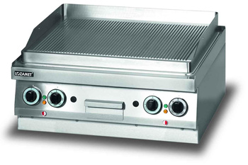 Grill płytowy elektryczny -płyta ryflowana