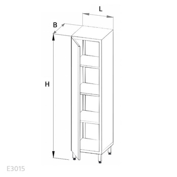 Szafa magazynowa Egaz E3015 1800x400x600 mm