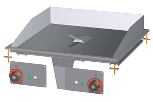 FTLRD-66 ETS ﻿﻿Płyta ﻿grillowa elektryczna 1/2 gładka, 1/2 ryflowana chromowana