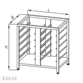Podstawa otwarta pod piec Egaz E1610 900x635x735 mm