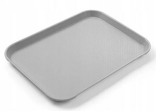 Taca kelnerska z polipropylenu, 35x45 cm, szara, Fast Food, Hendi 878804