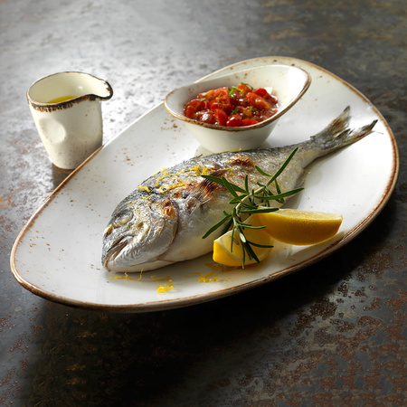 Craft white talerz owalny 375 mm