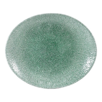 Talerz owalny 255 x 317 mm Raku Jade Green