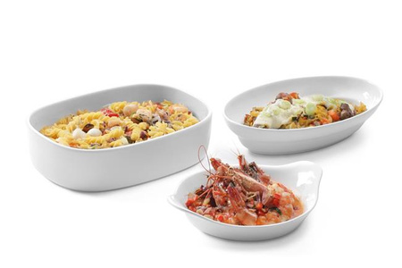 Półmisek do zapiekania okrągły z uchwytami 18,5 x 15,2 cm, Hendi 785904