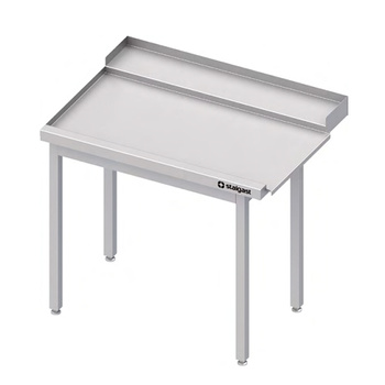 Stół wyładowczy(L) pochylony, bez półki do zmywarki STALGAST 800x750x880 mm skręcany