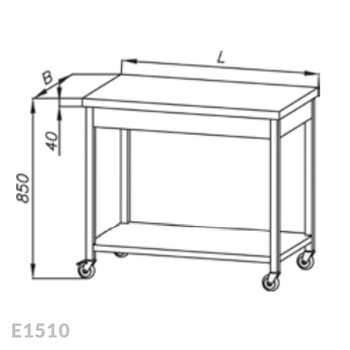 Stół roboczy jezdny z półką Egaz E1510 800x700 mm