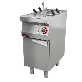 Makaroniarka elektryczna z ociekaczem i dwoma koszami 6kW na podstawie szafkowej zamkniętej | LINIA 700