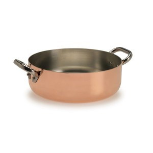 Garnek TINNED COPPER Ø20 cm, 7 cm, 2,5 l, na indukcję