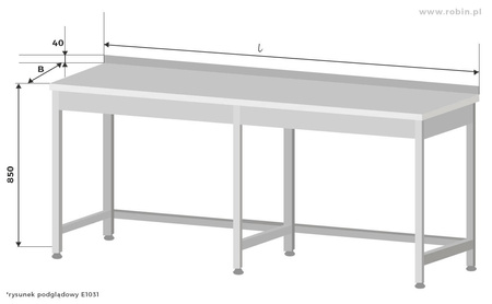 Stół roboczy Egaz E1031 1700x600 mm