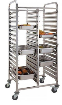 Wózek trasnportowy na pojemniki GN1/1, 30 poziomowy, składany, Hendi 810576