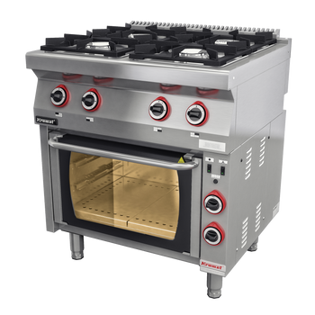 Kuchnia gazowa z piekarnikiem z termoobiegiem 700.KG-4/PE-1T  | LINIA 700