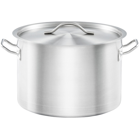 Garnek średni z pokrywką, stalowy, Basic, O 320 mm, V 18 l