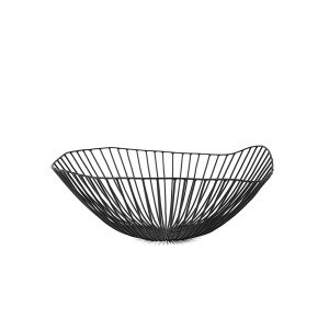 CESIRA kosz metalowy czarny, 39 x 39 x 13 cm