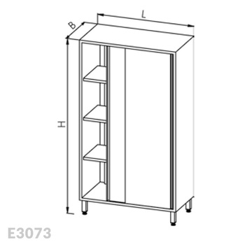 Szafa magazynowa Egaz E3073 1800x800x600 mm