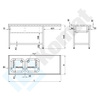 Stół ze zlewem dwukomorowym i półką 1600x600 mm KST-142
