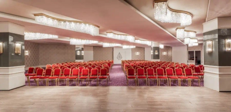 Krzesło bankietowe FUGI 25x25x1.2 czerwone wzorek