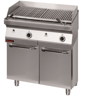 Lawa grill 800 mm na podstawie szafkowej zamkniętej 700.OGL-800.S.D Kromet