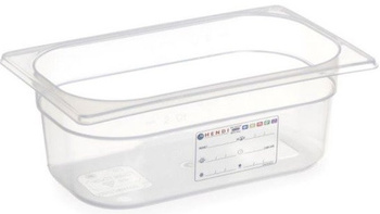 Pojemnik GN 1/4 150 HACCP, polipropylen przezroczysty Hendi 880364