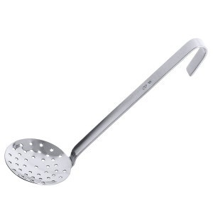 Łyżka cedzakowa ze stali nierdzewnej, długość uchwytu 28 cm