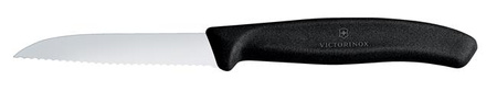 Victorinox Swiss Classic Nóż do obierania 8 cm, ząbkowane ostrze, czarny Wariant podstawowy