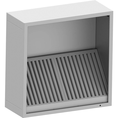 Okap przyścienny skrzyniowy skręcany z łapaczami, bez oświetlenia (2x króciec d=250mm) 2010x1000x400