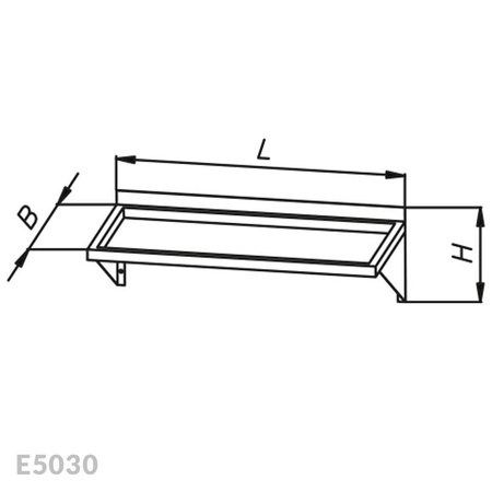 Półka wisząca głęboka Egaz E5030 2200x400 mm