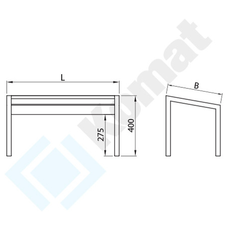 Nadstawka na pojemniki GN 1/3 1275x360 mm KNT-065