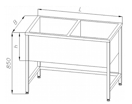 Basen jezdny 1-komorowy EGAZ E2830 900x600x850 mm h=300