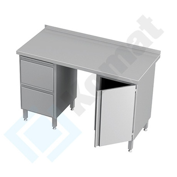 Stół przyścienny z szufladami i szafką 1600x600 mm KST-034