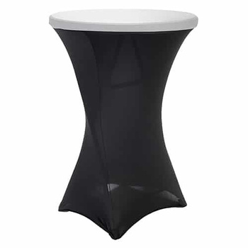 Nakładka elastyczna na stolik koktajlowy biała