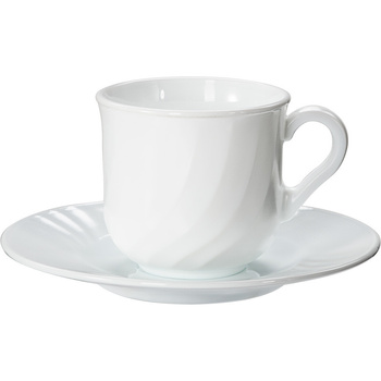 Filiżanka ze spodkiem Opal Glass Ebro poj. 250 ml - kpl. 6 szt