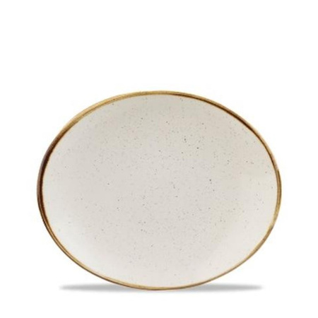 STONECAST BARLEY WHITE TALERZ OWALNY 160X192 MM