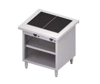 Stanowisko z płytą grzewczą ceramiczną, zabudowane 799x750x880 mm