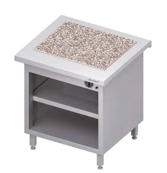 Stanowisko z płytą grzewczą granit, zabudowane 1465x750x880 mm