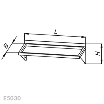 Półka wisząca głęboka Egaz E5030 2000x400 mm