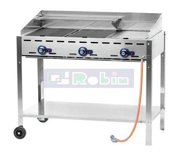 Grill gazowy Hendi Green Fire Profi Line, 3 palnikowy