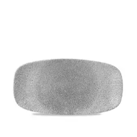 Talerz prostokątny 298x153 mm Raku Jasper Grey