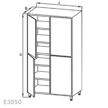 Szafa magazynowa dzielona Egaz E3050 2000x1000x700 mm